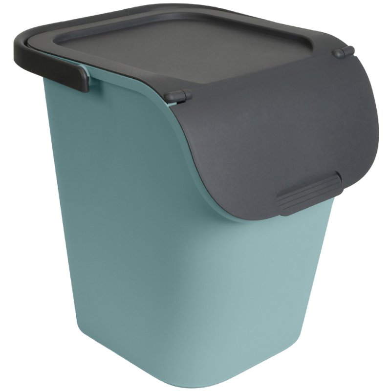 EDA bac de rangement TriHome, 40 litres, gris ciment/anthracite